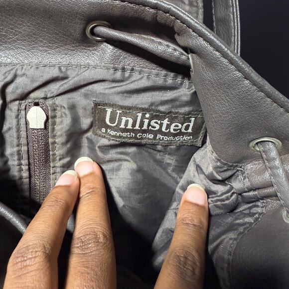 Leather unlisted by kenneth cole chocolate bag - Picture 8 of 8